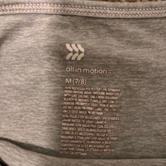 All In Motion Grey Workout Top - Picture 2 of 3
